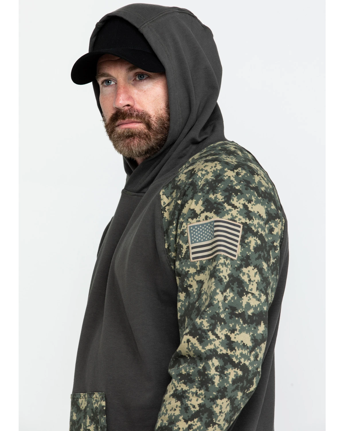 Ariat Men's FR Durastretch Camo Patriot Hoodie Work Sweatshirt - Big - Image 5