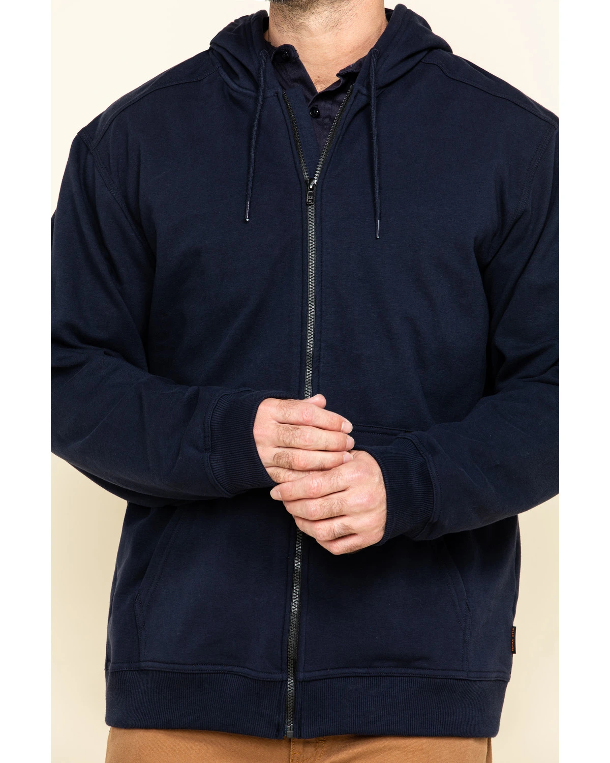 Hawx Men's FR Zip Up Fleece Hooded Work Hoodie - Image 4