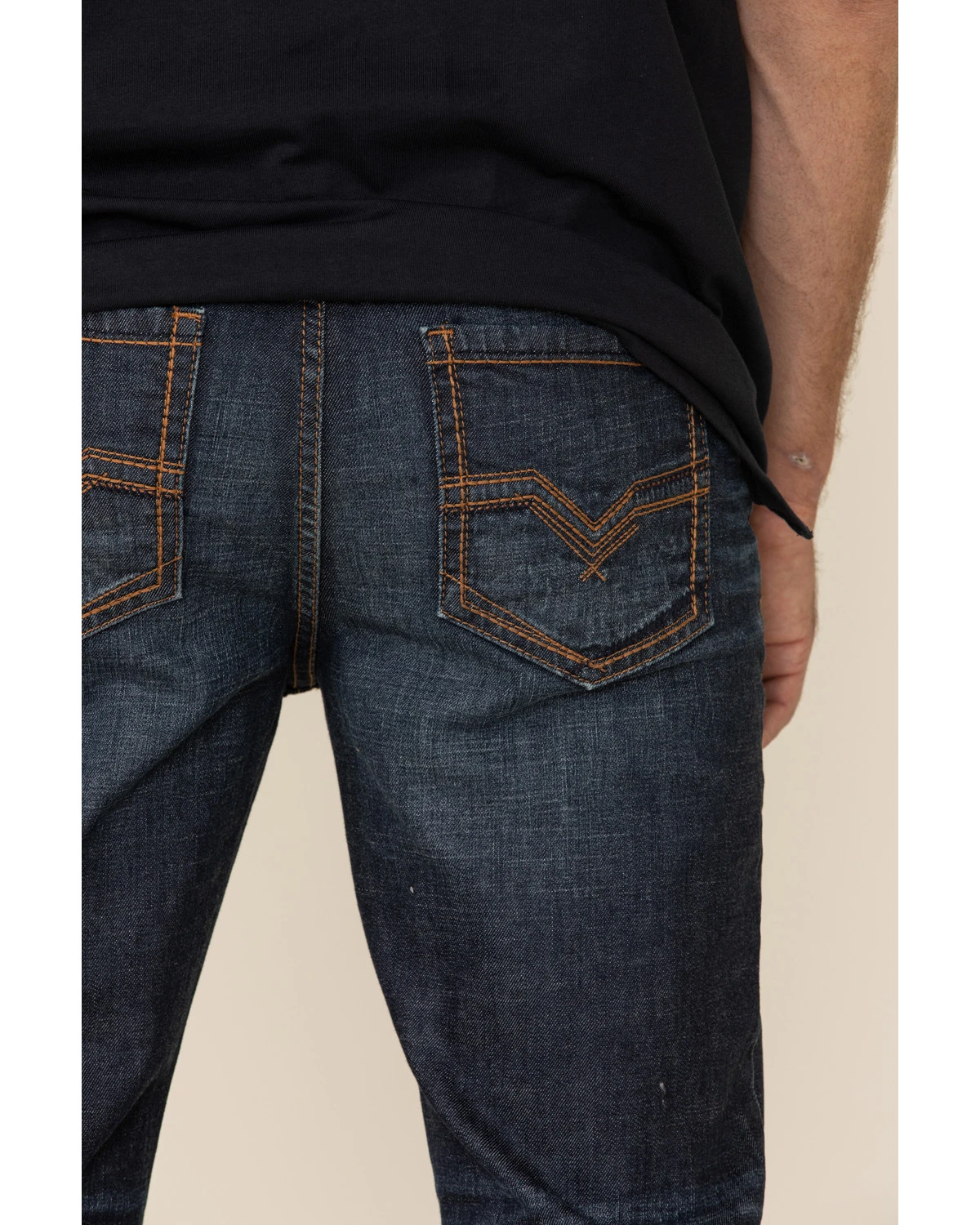 Moonshine Spirit Men's Eating Iron Dark Stretch Slim Straight Jeans - Image 4