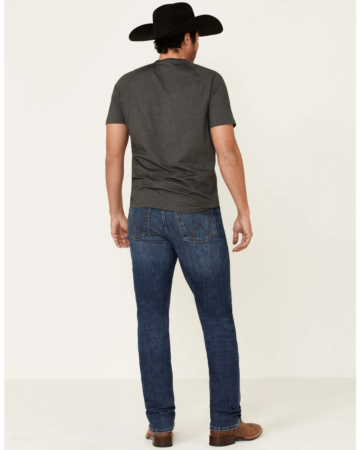 Wrangler Retro Premium Men's Platte Dark Stretch Slim Straight Jeans - Image 3