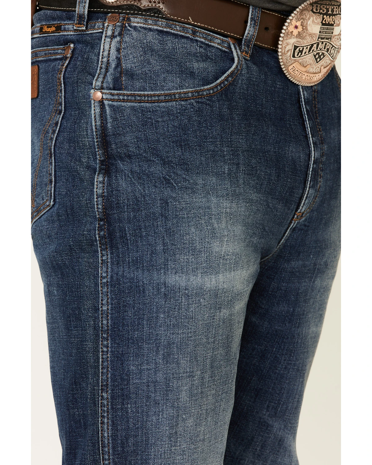 Wrangler Retro Premium Men's Platte Dark Stretch Slim Straight Jeans - Image 5