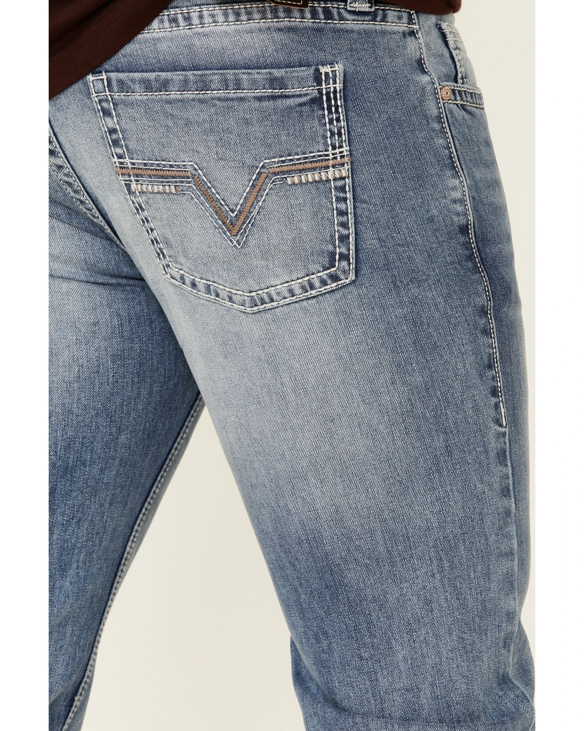 Rock & Roll Denim Men's Light Vintage Revolver Stretch Slim Straight Jeans - Image 2