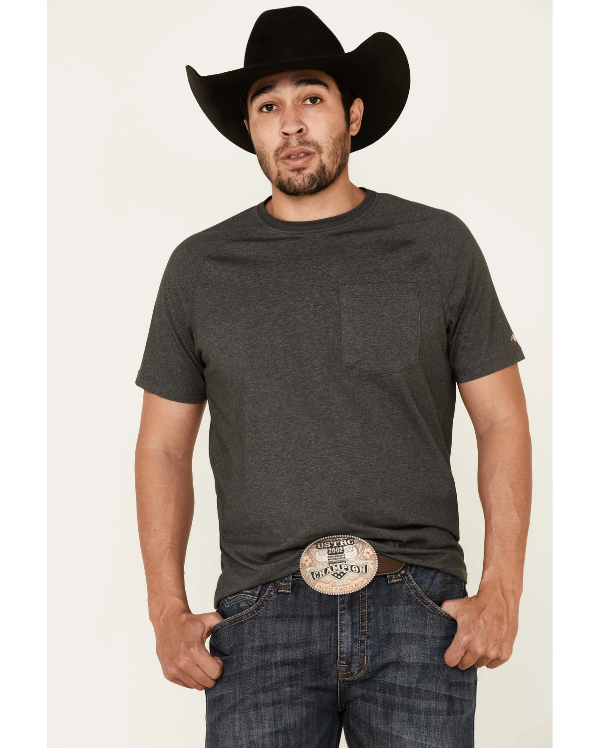 Rock & Roll Denim Men's Dark Vintage Double Barrel Stretch Relaxed Straight Jeans - Image 5