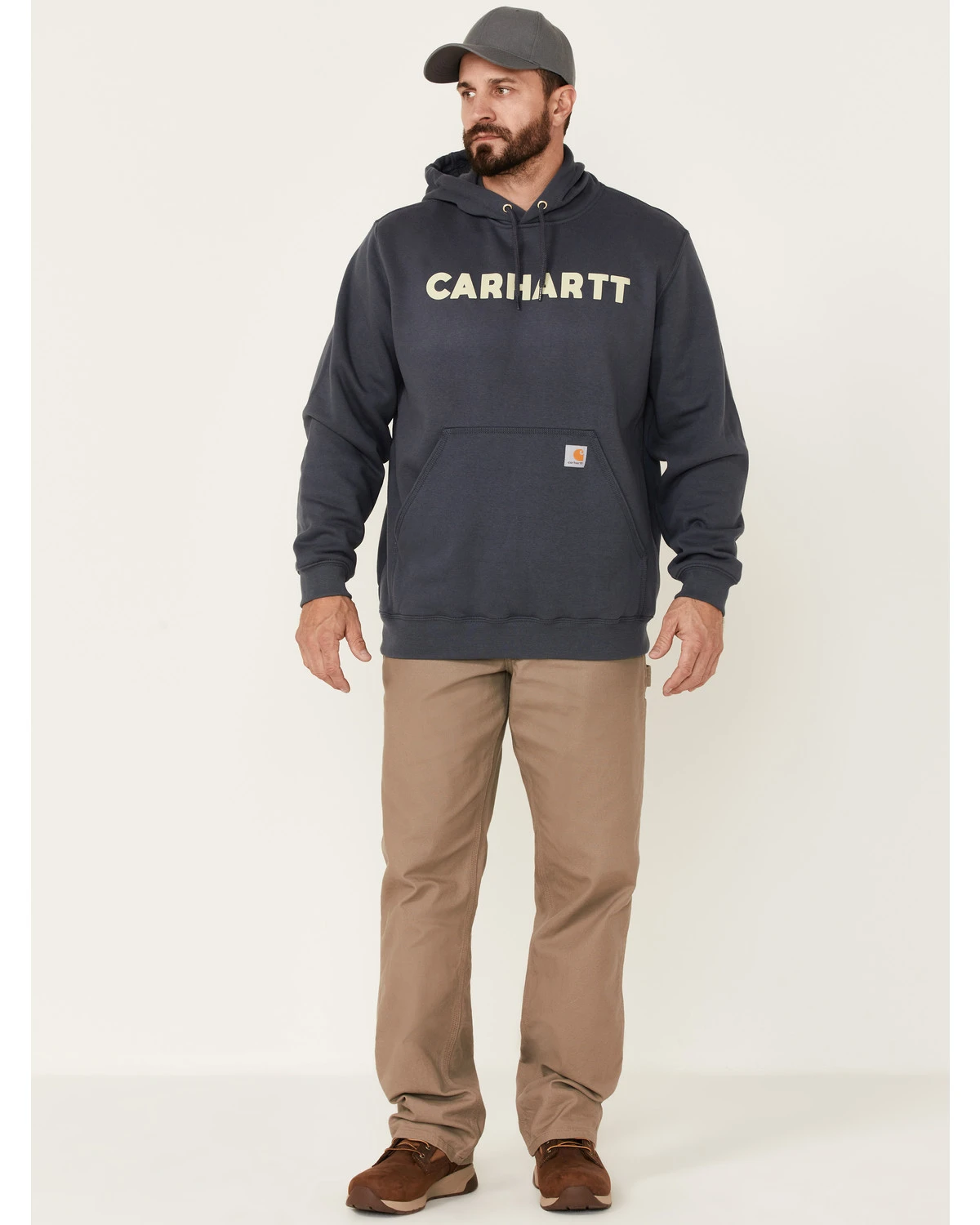 Carhartt Men's Loose Fit Midweight Logo Hooded Work Sweatshirt - Image 2