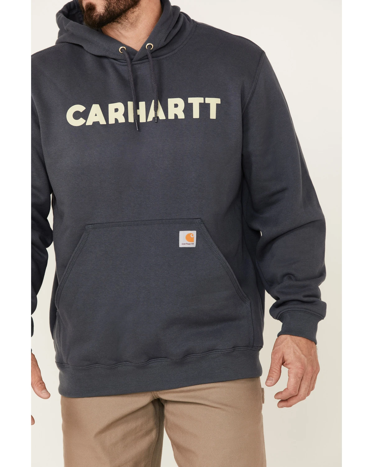 Carhartt Men's Loose Fit Midweight Logo Hooded Work Sweatshirt - Image 3