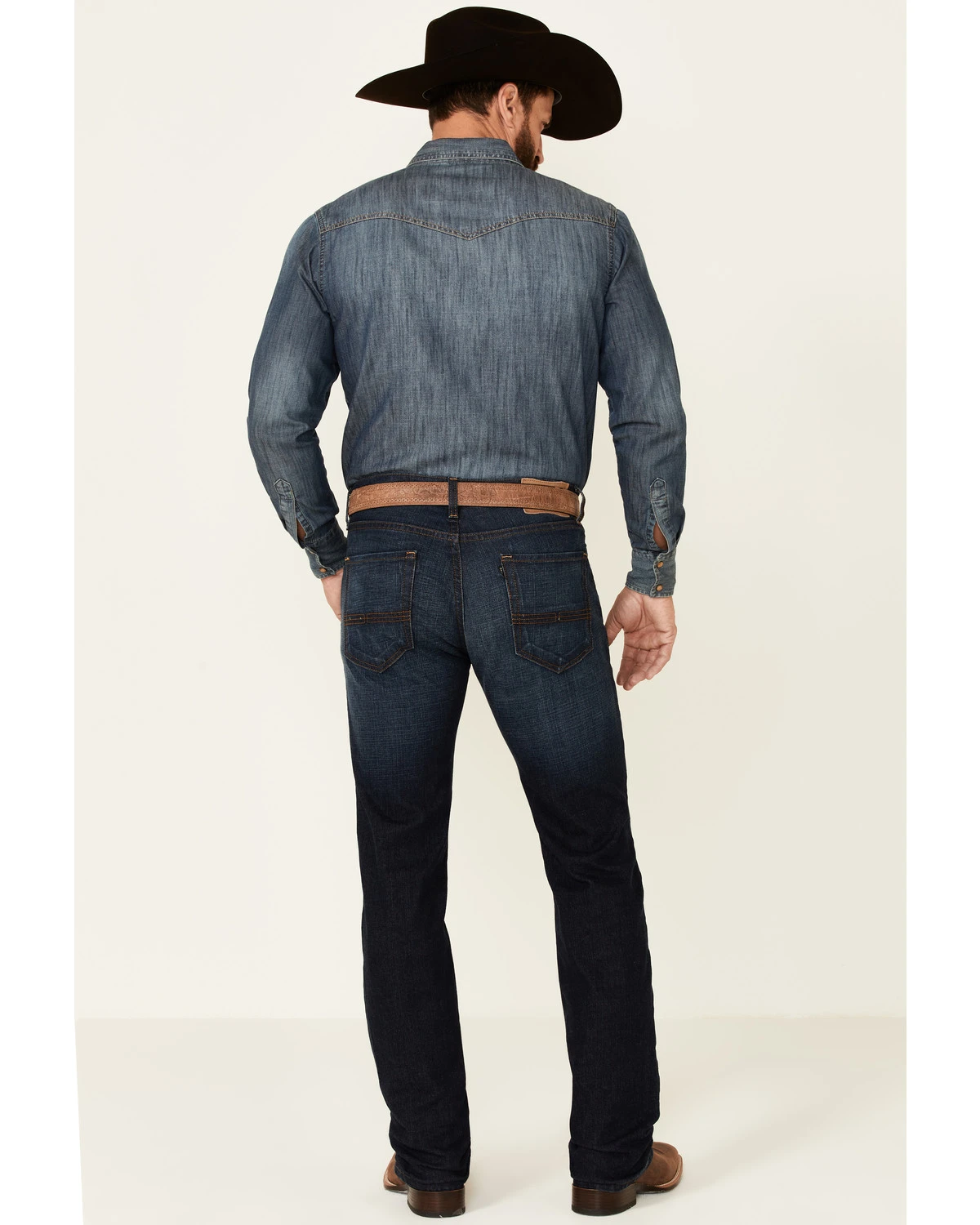 Rock & Roll Denim Men's Hooey Dark Wash Reflex Revolver Slim Straight Jeans