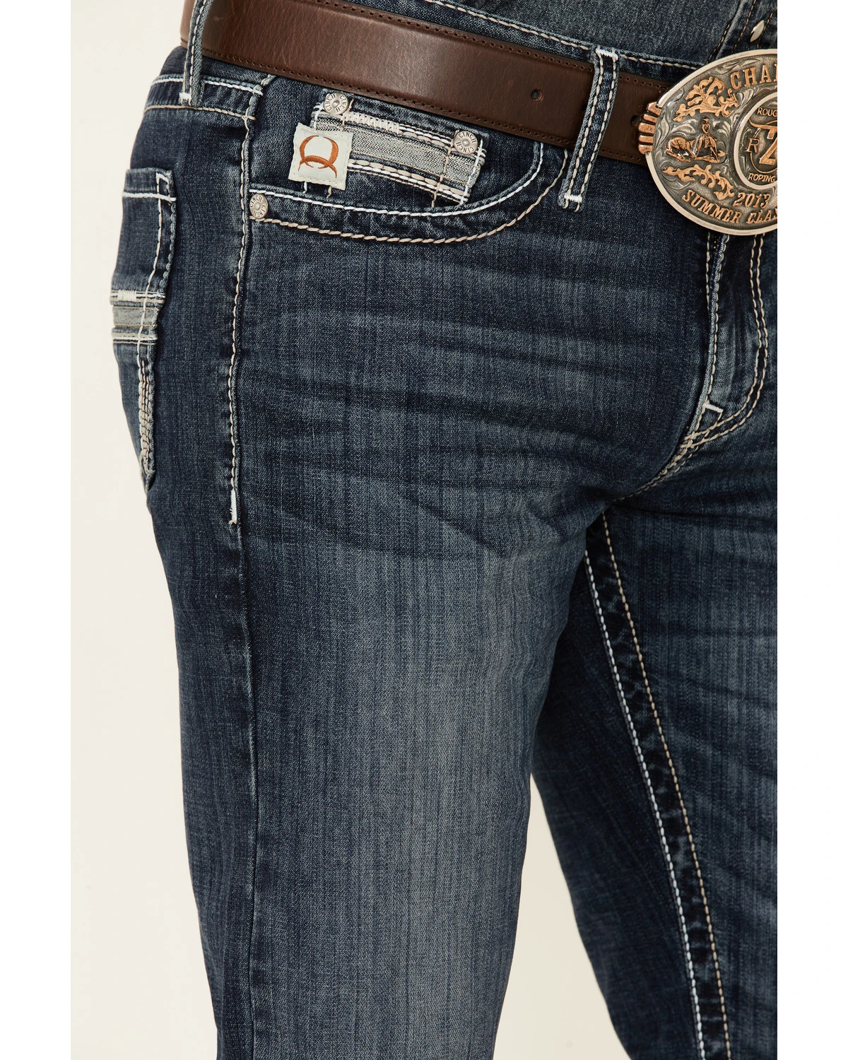 Cinch Men's Ian Dark Wash Performance Stretch Slim Bootcut Jeans - Image 4