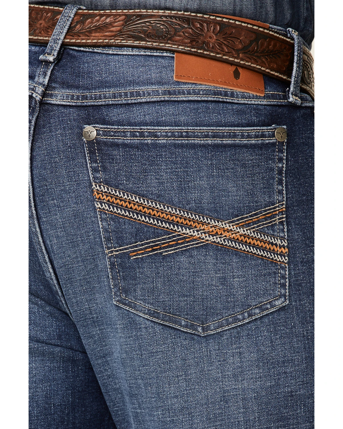 Wrangler 20X Men's Cynn Dark Wash Vintage Stretch Slim Bootcut Jeans - Image 3