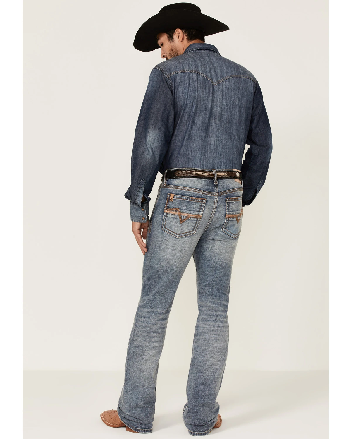 Cody James Core Men's Bear Down Light Wash Stretch Slim Bootcut Jeans - Image 3