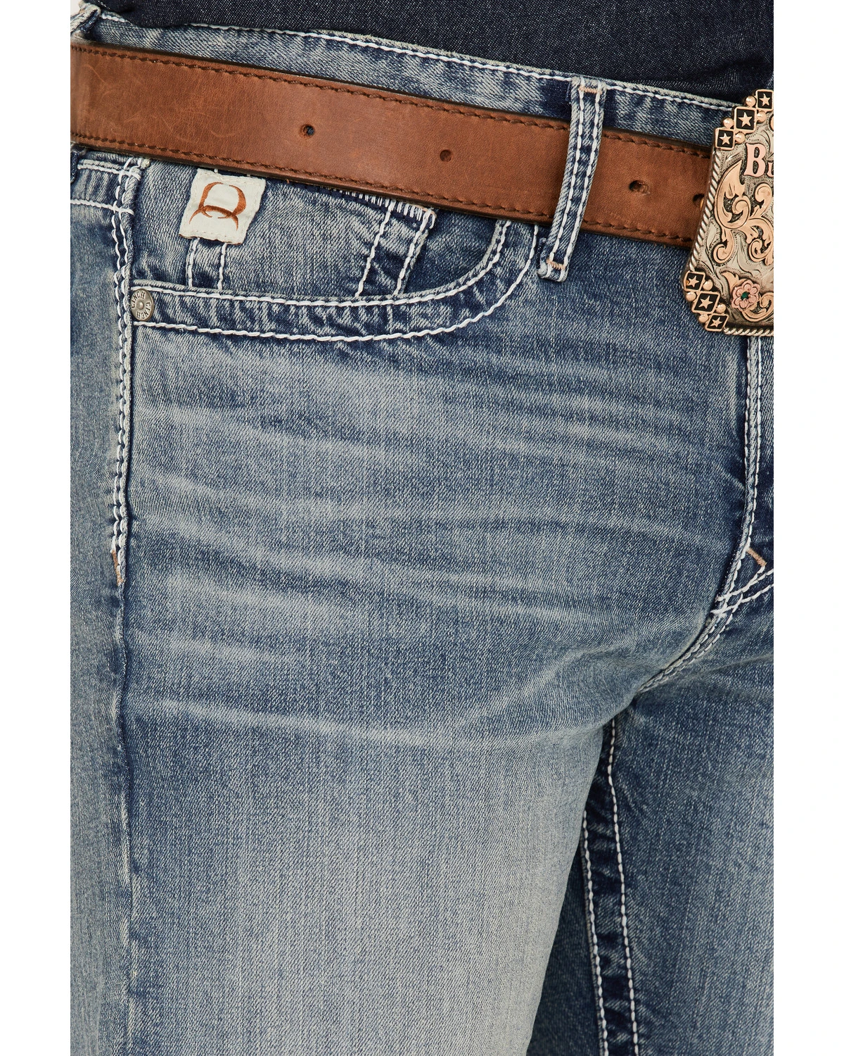 Cinch Men's Ian Medium Stonewash Performance Stretch Slim Bootcut Jeans - Image 2