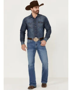 Cody James Men's Silverton Light Wash Stretch Relaxed Bootcut Jeans
