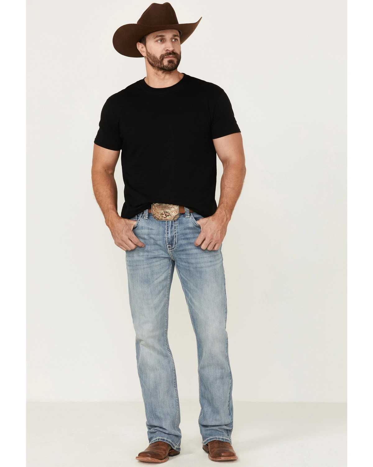 Rock & Roll Denim Men's Double Barrel Reflex Stretch Relaxed Bootcut Jeans - Image 3