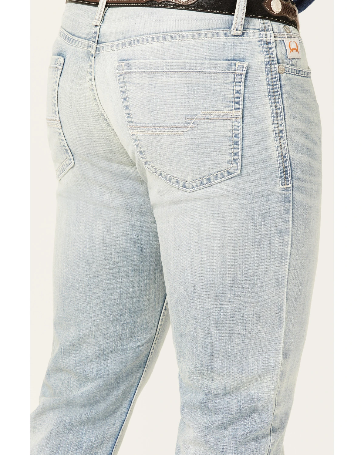 Cinch Men's Ian Light Stonewash Performance Stretch Slim Bootcut Jeans - Image 4