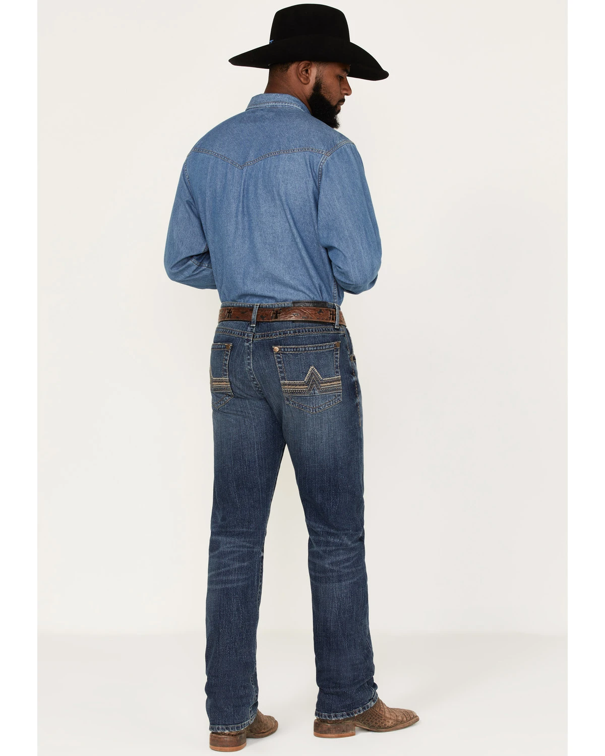 Rock 47 By Wrangler Cornflower Medium Dark Wash Stretch Slim Straight Jeans - Image 3