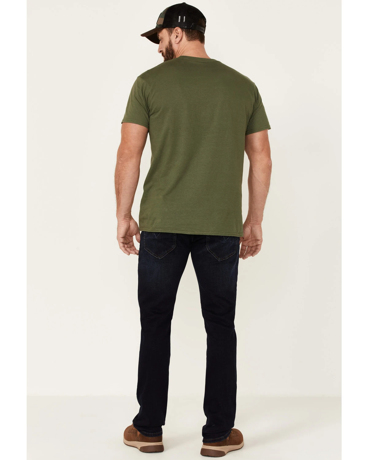 Howitzer Men's Cortez Patriot Dark Wash Stretch Straight Jeans - Image 3