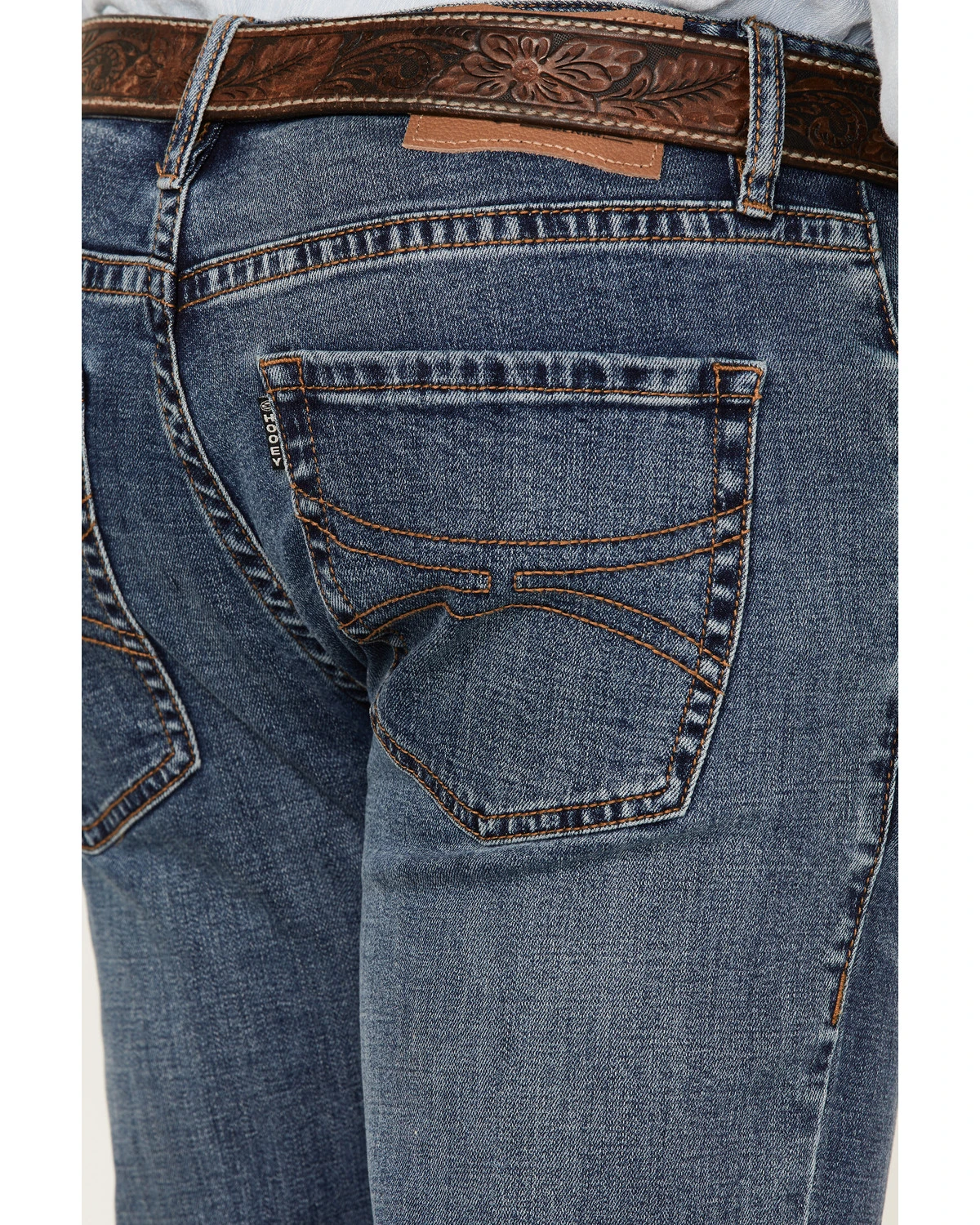 Rock & Roll Denim Men's Hooey Revolver Medium Wash Reflex Stretch Slim Straight Jeans - Image 2