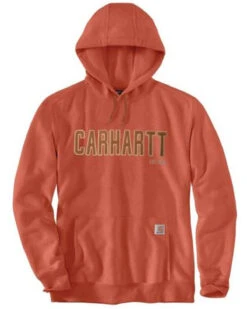 Carhartt Men's Loose Fit Midweight Felt Logo Graphic Hooded Sweatshirt