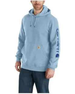 Carhartt Men's Loose Fit Midweight Logo Sleeve Graphic Hooded Sweatshirt