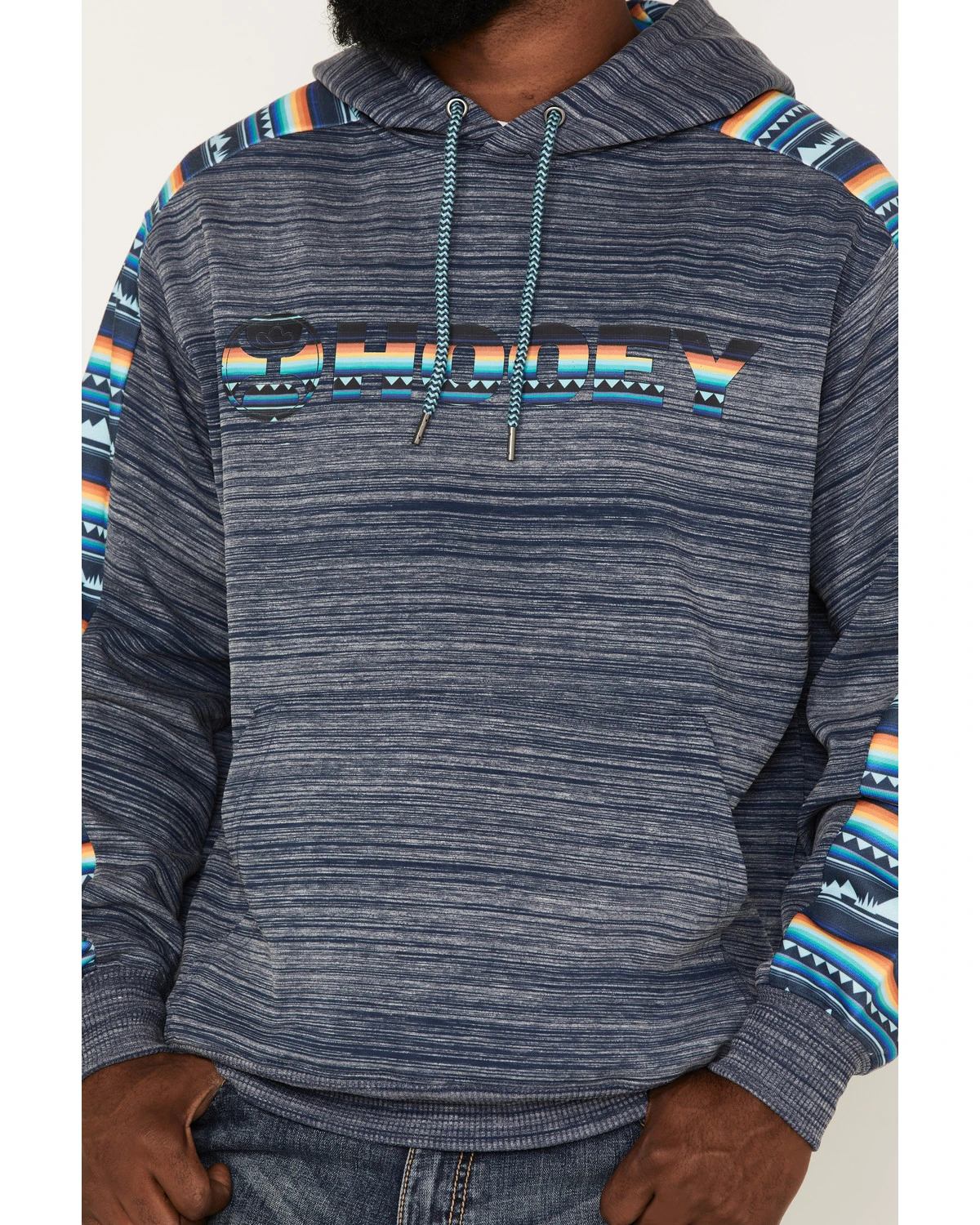 Hooey Men's Stripe Landscape Logo Hooded Sweatshirt - Image 3