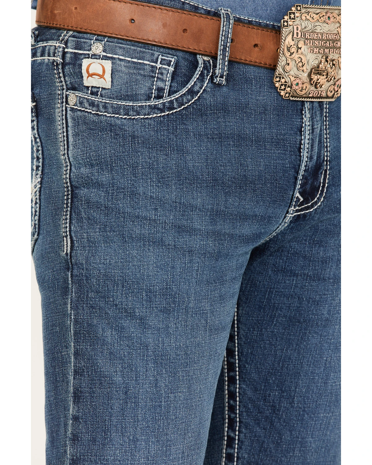 Cinch Men's Ian Medium Wash Slim Bootcut Performance Jeans - Image 2