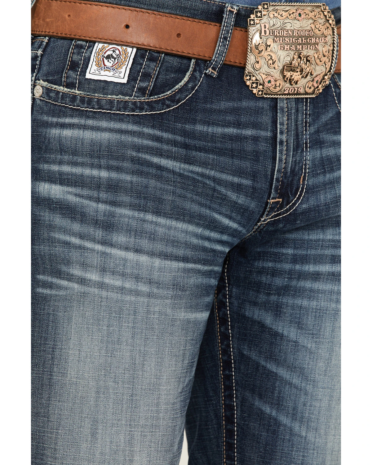 Cinch Men's White Label Dark Wash Relaxed Straight Performance Jeans - Image 2