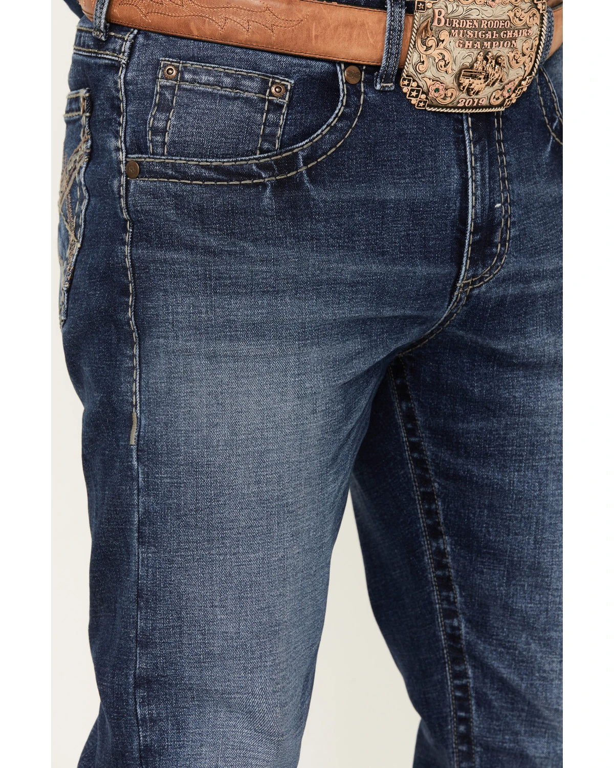 Rock 47 By Wrangler Slim Fit Bootcut Stretch Denim Jeans - Image 2