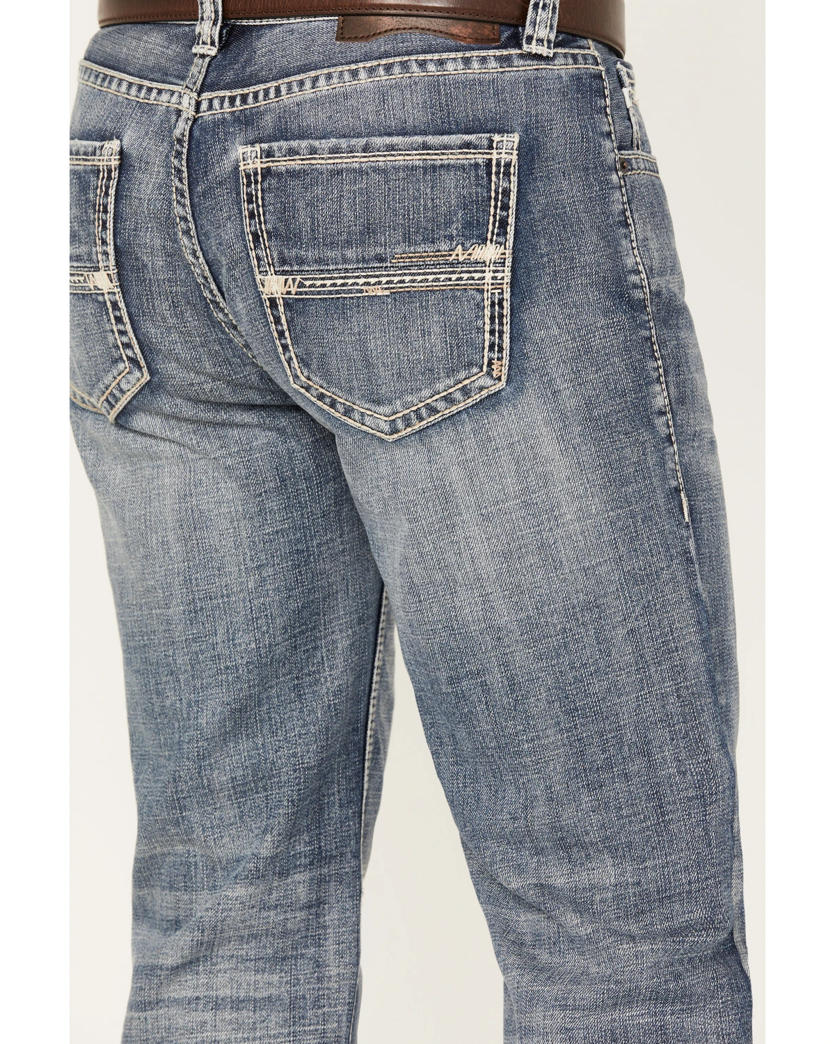Rock & Roll Denim Men's Double Barrel Medium Vintage Wash Straight Leg Denim Jeans - Image 2