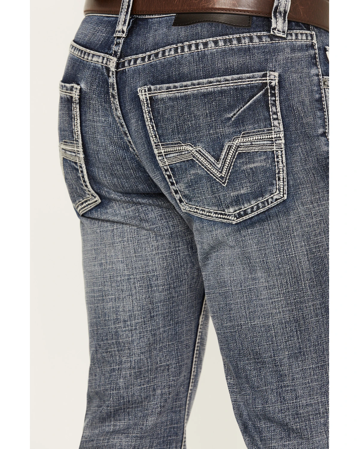 Rock & Roll Denim Men's Pistol Medium Vintage Wash Straight Leg Denim Jeans - Image 2
