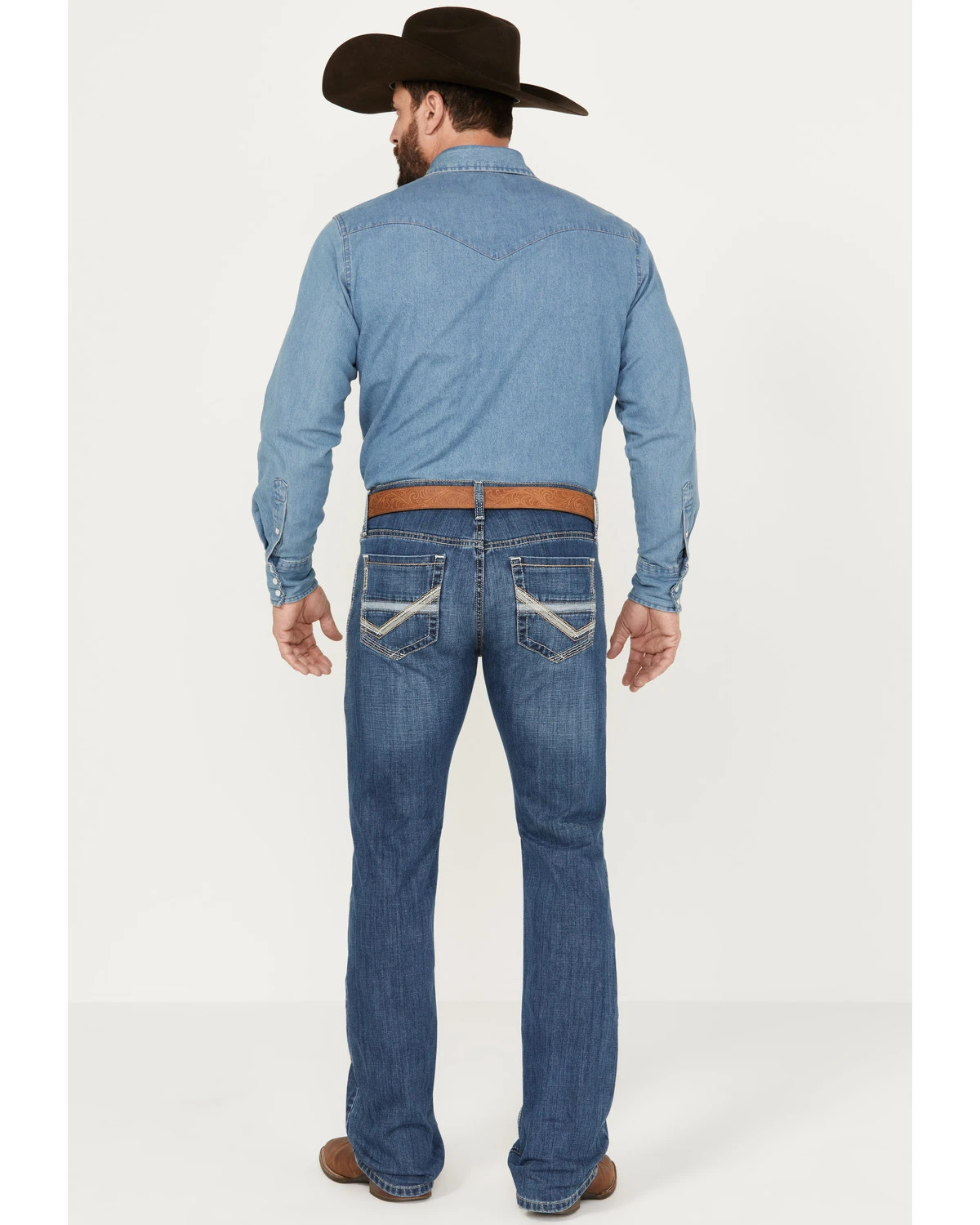 Cinch Men's Ian Medium Stonewash Slim Boot Performance Stretch Denim Jeans - Image 3