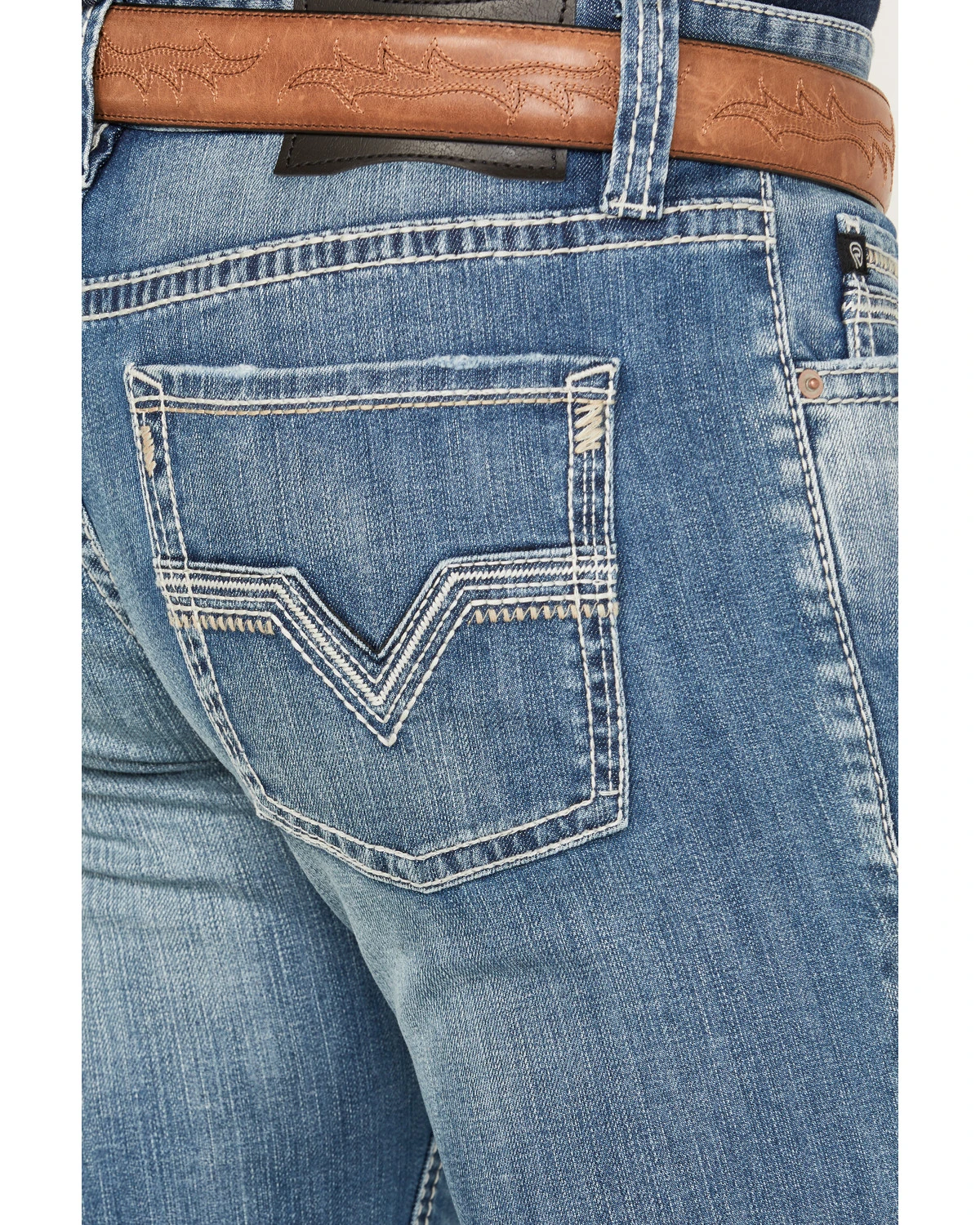 Rock & Roll Denim Men's Rifle Medium Vintage Wash Skinny Stretch ReFlex Denim Jeans - Image 2