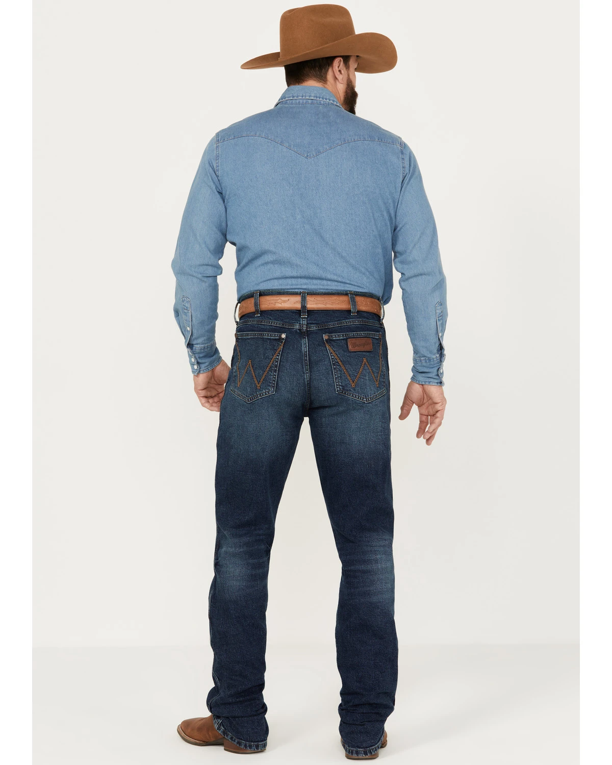 Wrangler Retro Men's Medium Wash Slim Straight Stretch Jeans - Image 3